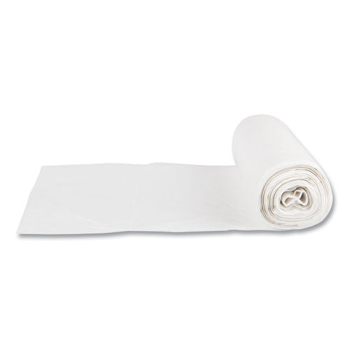 Image of Inteplast Group WSL2432XHW Low-Density Commercial Can Liners, 16 gal, 0.5 mil, 24" x 32", White, Interleaved Roll, 50 Bags/Roll, 10 Rolls/Carton