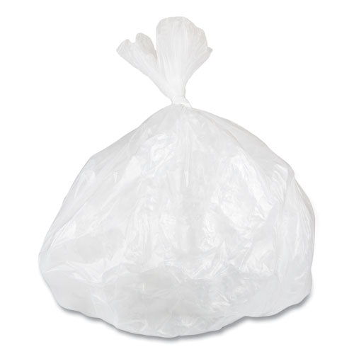 Image of Inteplast Group WSL2432XHW Low-Density Commercial Can Liners, 16 gal, 0.5 mil, 24" x 32", White, Interleaved Roll, 50 Bags/Roll, 10 Rolls/Carton