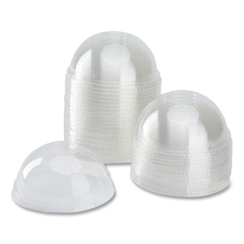 Image of Karat® C-KDL626 PET Lids, Dome Lid, Fits 12 oz to 24 oz Cold Cups, Plastic, Clear, 1,000/Carton