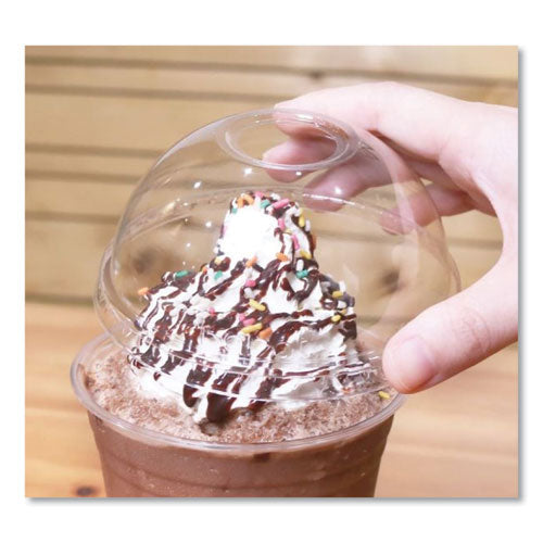 Image of Karat® C-KDL626 PET Lids, Dome Lid, Fits 12 oz to 24 oz Cold Cups, Plastic, Clear, 1,000/Carton