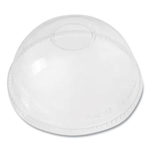 Image of Karat® C-KDL626 PET Lids, Dome Lid, Fits 12 oz to 24 oz Cold Cups, Plastic, Clear, 1,000/Carton