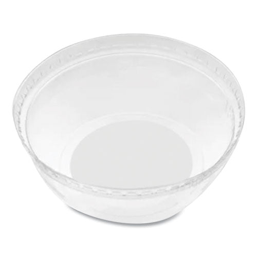 Image of Karat® C-KDL626-WH PET Lids, Wide Opening Dome, Fits 12 oz to 24 oz Cold Cups, Plastic, Clear, 1,000/Carton