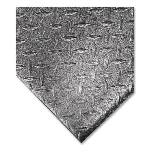 Image of Crown FL 3660KD Tuff-Spun Foot-Lover Diamond Surface Mat, Rectangular, Black Diamond Embossed Surface, 36" x 60"