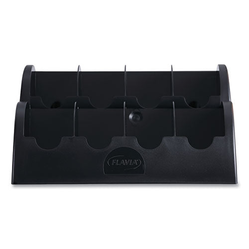 Image of FLAVIA® 25200000 Small Merchandiser, 8 Compartments, 13.6 x 13 x 4.4, Black