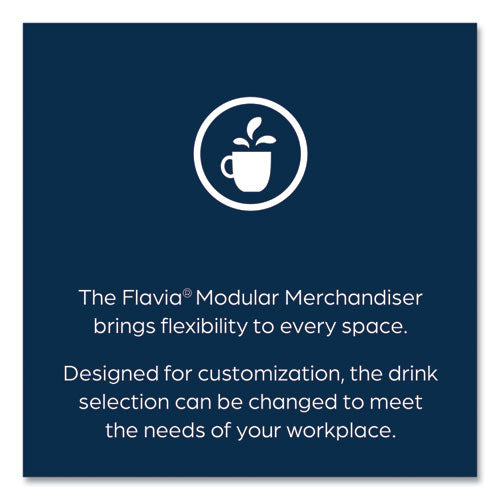 Image of FLAVIA® 25200002 Four Column Merchandiser, 12 Compartments, 15.2 x 17.2 x 16.3, Black