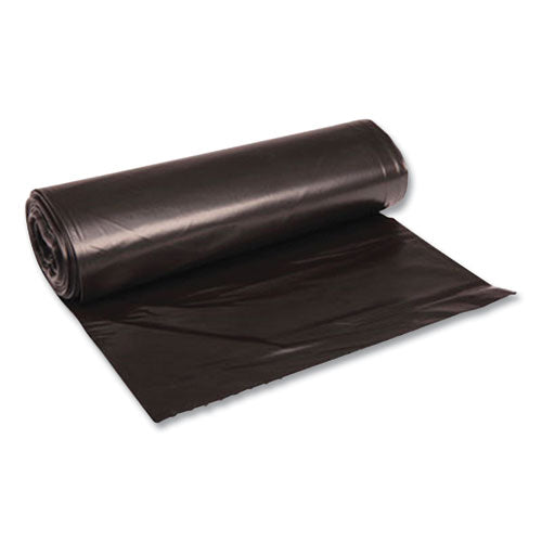 Image of Boardwalk® H5645TKKR01 Low-Density Waste Can Liners, 23 gal, 0.9 mil, 28" x 45", Black, Perforated Roll, 25 Bags/Roll, 8 Rolls/Carton