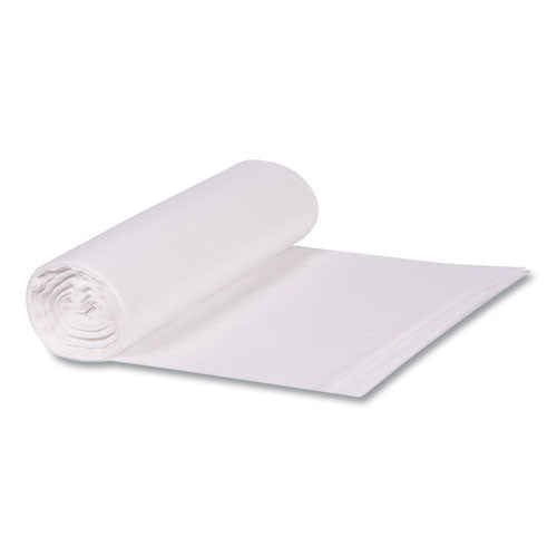 Image of Boardwalk® H5645TCKR01 Low-Density Waste Can Liners, 23 gal, 0.9 mil, 28" x 45", Clear, Perforated Roll, 25 Bags/Roll, 8 Rolls/Carton