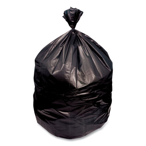 Image of Boardwalk® H5645TKKR01 Low-Density Waste Can Liners, 23 gal, 0.9 mil, 28" x 45", Black, Perforated Roll, 25 Bags/Roll, 8 Rolls/Carton
