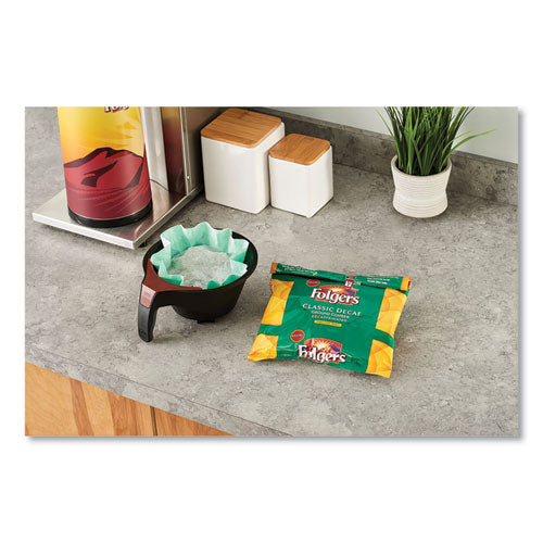Image of Folgers® 2550006122 Coffee Filter Packs, Decaffeinated Classic Roast, 9/10oz, 10/Pack, 4 Packs/Carton