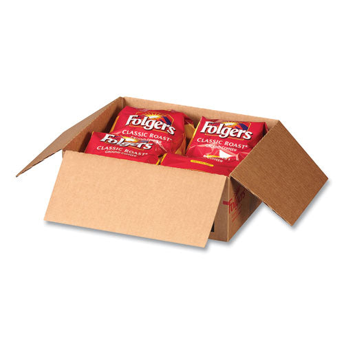 Image of Folgers® 2550006239 Coffee Filter Packs, Classic Roast, .9 Oz, 10 Filters/pack, 4 Packs/carton