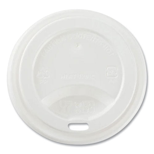 Image of Karat® C-KDL508W-PP Hot Cup Lids, Sipper Lid, Fits 8 oz Hot Cups, Plastic, White, 1,000/Carton