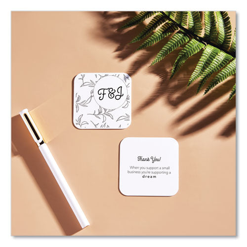 Image of Avery® 35703 Square Clean Edge Cards with Sure Feed Technology, Laser, 2.5 x 2.5, White, 9 Cards/Sheet, 20 Sheets/Pack