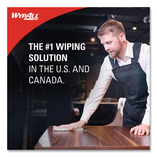 Image of WypAll® 05123 L10 Windshield Towels, 1-Ply, 9.1 x 10.25, Light Blue, 224/Pack, 10 Packs/Carton