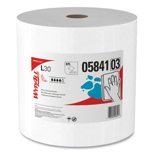 Image of WypAll® 05841 L30 Towels, 12.4 x 12.2, White, 875/Roll