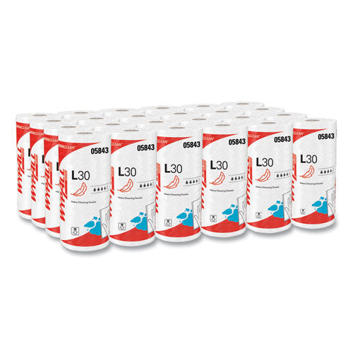 Image of WypAll® 05843 L30 Towels, 11 x 10.4, White, 70 Sheets/Roll