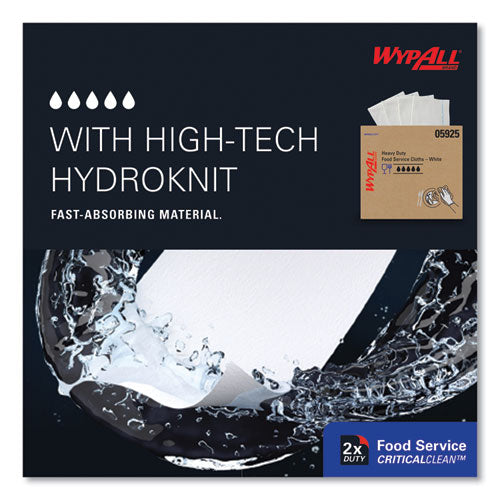 Image of WypAll® 05925 X70 Foodservice Towels, Kimfresh Antimicrobial, 12.5 x 23.5, Unscented, White, 300/Carton