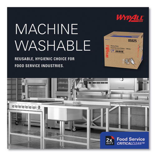 Image of WypAll® 05925 X70 Foodservice Towels, Kimfresh Antimicrobial, 12.5 x 23.5, Unscented, White, 300/Carton