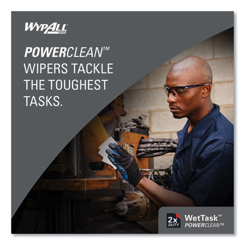 Image of WypAll® 06006 Power Clean Wipers for Solvents WetTask Customizable Wet Wiping System, Wipers Only, 9 x 15, White, 275/Roll, 2 Rolls/Carton
