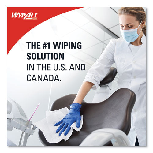 Image of WypAll® 06411 Critical Clean Wipers for Bleach, Disinfectants, Sanitizers WetTask Customizable Wet Wiping System, w/Bucket,140/Roll, 6/CT