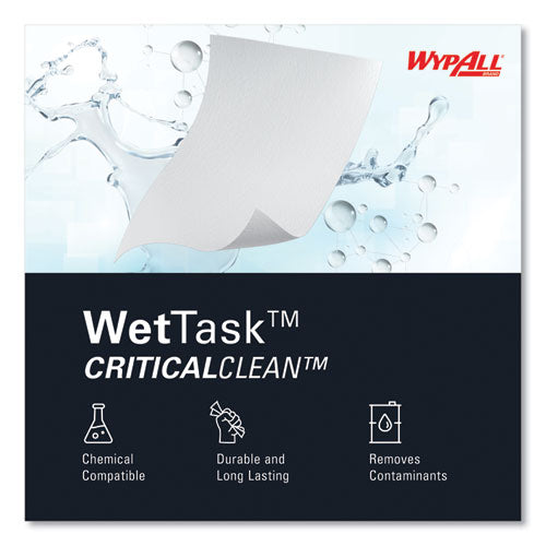 Image of WypAll® 06471 Critical Clean Wipers for Bleach, Disinfectants, Sanitizers WetTask Customizable Wet Wiping System, 90/Roll, 6 Rolls/Carton
