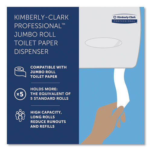 Image of Kimberly-Clark Professional 09507 JRT Jr. Escort Jumbo Bathroom Tissue Dispenser, 13.33 x 5.75 x 16, Smoke