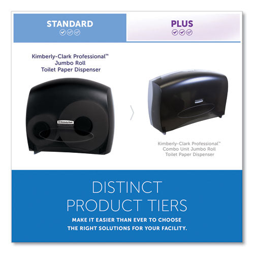 Image of Kimberly-Clark Professional 09507 JRT Jr. Escort Jumbo Bathroom Tissue Dispenser, 13.33 x 5.75 x 16, Smoke