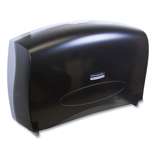 Image of Kimberly-Clark Professional 09551 Cored JRT Jumbo Combination Tissue Dispenser, 20.4 x 5.8 x 13.1, Smoke/Gray