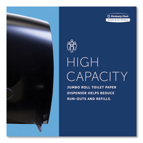 Image of Kimberly-Clark Professional 09551 Cored JRT Jumbo Combination Tissue Dispenser, 20.4 x 5.8 x 13.1, Smoke/Gray