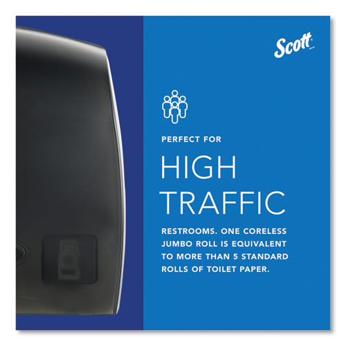 Image of Scott® 09602 Essential Coreless Jumbo Roll Tissue Dispenser for Business, 14.25 x 6 x 9.75, Black