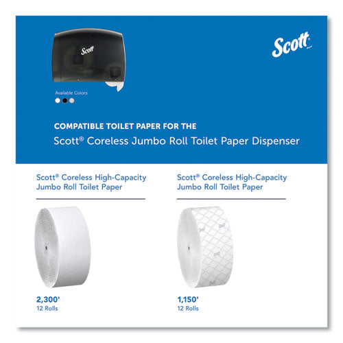 Image of Scott® 09602 Essential Coreless Jumbo Roll Tissue Dispenser for Business, 14.25 x 6 x 9.75, Black