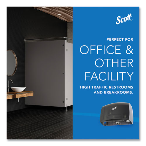Image of Scott® 09602 Essential Coreless Jumbo Roll Tissue Dispenser for Business, 14.25 x 6 x 9.75, Black