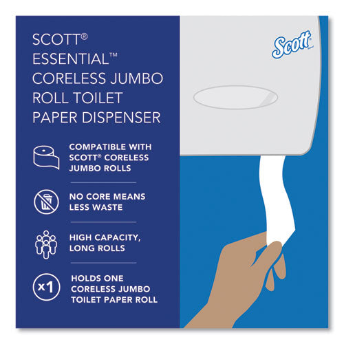 Image of Scott® 09602 Essential Coreless Jumbo Roll Tissue Dispenser for Business, 14.25 x 6 x 9.75, Black