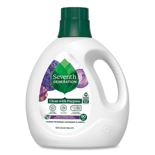 Image of Seventh Generation® 10732913450647 Natural Liquid Laundry Detergent, Fresh Lavender Scent, 135 oz Bottle