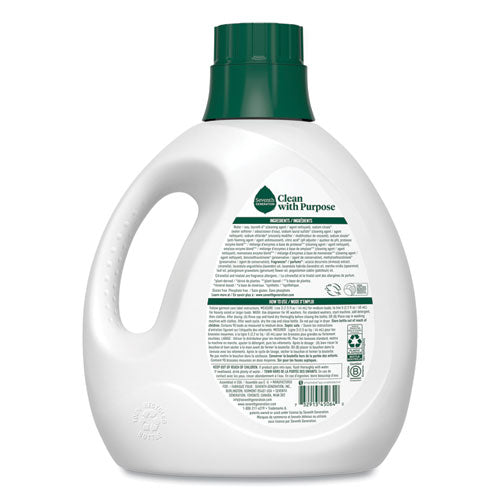 Image of Seventh Generation® 10732913450647 Natural Liquid Laundry Detergent, Fresh Lavender Scent, 135 oz Bottle
