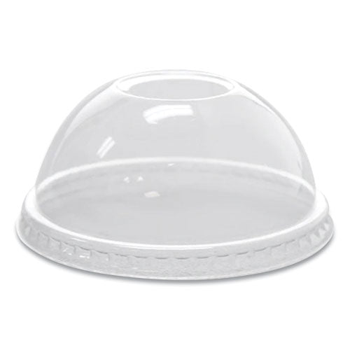 Image of Karat® C-KDL78 PET Lids, Dome Lid, Fits 8 oz to 10 oz Cold Cups, Plastic, Clear, 1,000/Carton