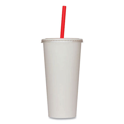 Image of Karat® C-KCL90 PET Lids, Flat Lid, Fits 12 oz to 22 oz Cold Cups, Plastic, Clear, 1,000/Carton