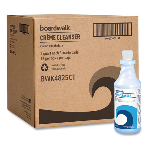 Image of Boardwalk® 037000-12ESSN Multi-Surface Creme Cleanser, Baby Powder Scent, 32 oz Bottle, 12/Carton