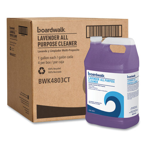 Image of Boardwalk® 053000-41ESSN All Purpose Cleaner, Lavender Scent, 1 gal Bottle, 4 Bottles/Carton