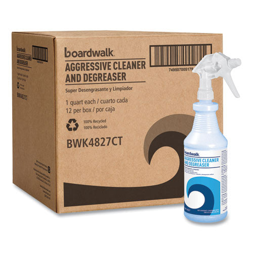 Image of Boardwalk® 051000-12ESSN Aggressive Cleaner and Degreaser, Lemon Scent, 32 oz Bottle, 12/Carton