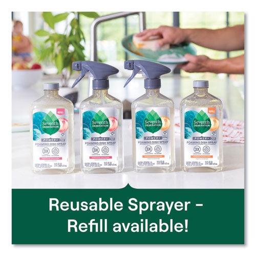 Image of Seventh Generation® 10732913451699 Foaming Dish Spray, Mandarin Orange Scent, 16 oz Bottle, 6/Carton