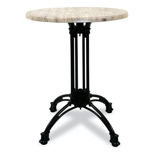 Image of JMC Furniture 10636R7 Topalit Tables, Round, 36" dia x 29"h, Gray Top, Black Iron Base/Legs