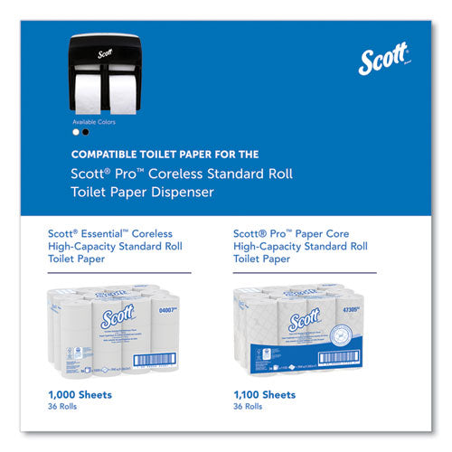 Image of Scott® 44518 Pro High Capacity Coreless SRB Tissue Dispenser, 11.25 x 6.31 x 12.75, Black