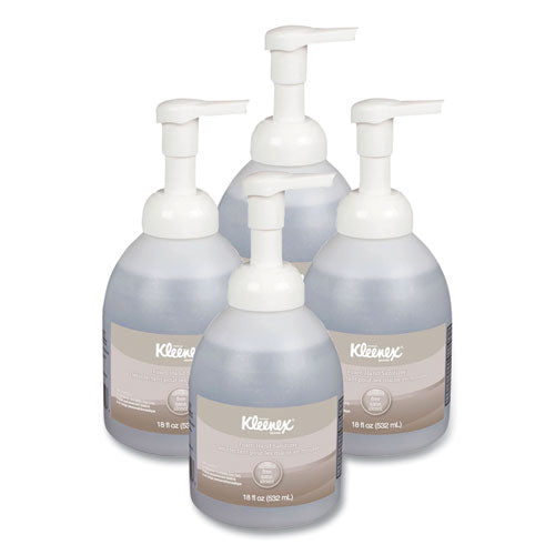 Image of Kleenex® 45827 Alcohol-Free Foam Hand Sanitizer, 18 Oz Pump Bottle, Fragrance-Free, 4/carton