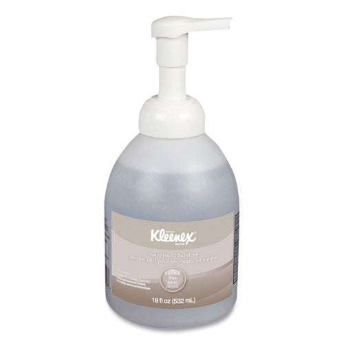 Image of Kleenex® 45827 Alcohol-Free Foam Hand Sanitizer, 18 Oz Pump Bottle, Fragrance-Free, 4/carton