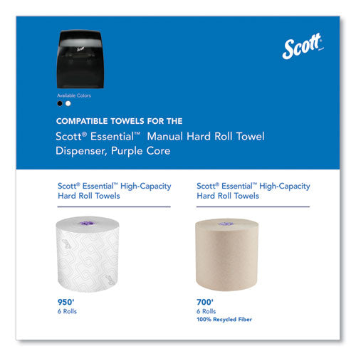 Image of Scott® 46253 Essential Manual Hard Roll Towel Dispenser, 13.06 X 11 X 16.94, Black