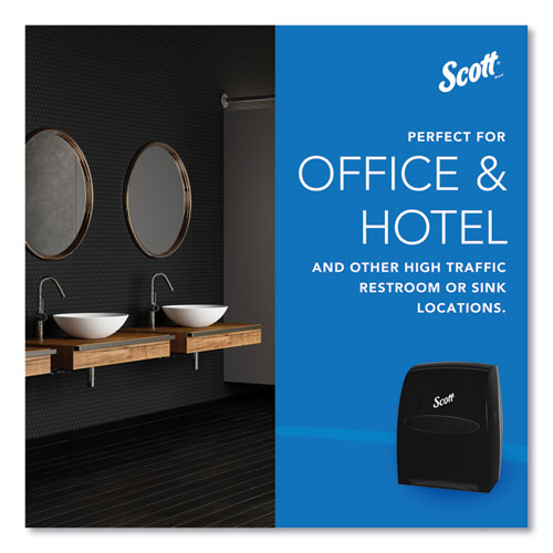 Image of Scott® 46253 Essential Manual Hard Roll Towel Dispenser, 13.06 X 11 X 16.94, Black