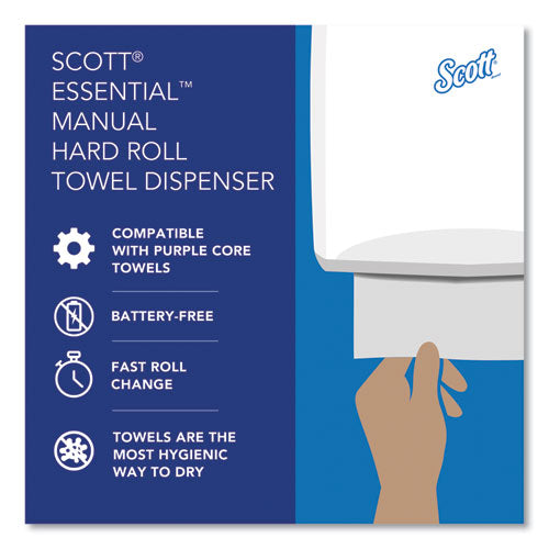 Image of Scott® 46253 Essential Manual Hard Roll Towel Dispenser, 13.06 X 11 X 16.94, Black
