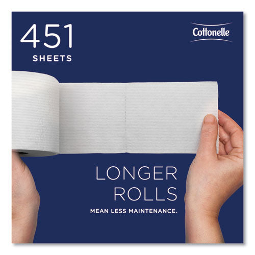 Image of Cottonelle® 17713 Two-Ply Bathroom Tissue for Business, Septic Safe, White, 451 Sheets/Roll, 60 Rolls/Carton