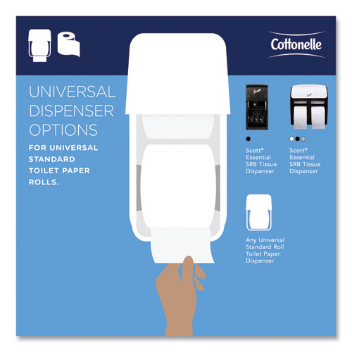 Image of Cottonelle® 17713 Two-Ply Bathroom Tissue for Business, Septic Safe, White, 451 Sheets/Roll, 60 Rolls/Carton