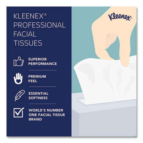 Image of Kleenex® 21270 Professional Facial Tissue, Pop-Up Box, 2-Ply, White, 90 Sheets/Box, 36 Boxes/Carton